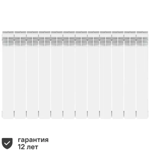 Радиатор секционный Equation Aluminium 500/90 12 секций боковое подключение алюминий белый