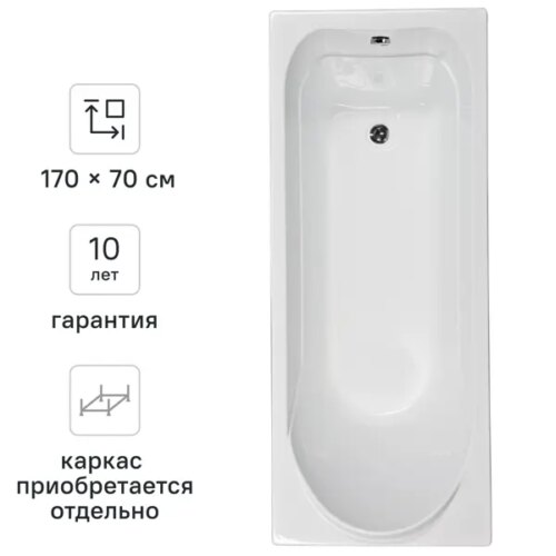 Ванна Нерея акриловая 170x70 см