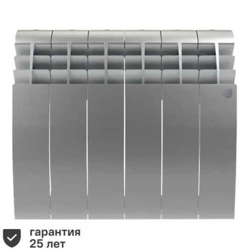 Радиатор секционный Royal Thermo Biliner 500/87 6 секций боковое подключение биметалл серый