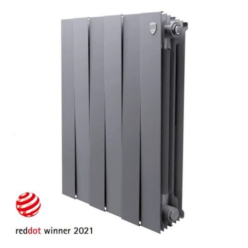 Радиатор секционный Royal Thermo Pianoforte 500/100 6 секций боковое подключение биметалл серый