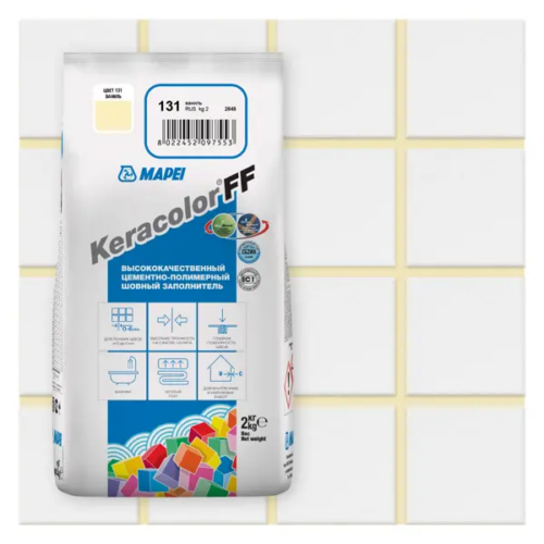 Затирка цементная Mapei Keracolor FF 131 цвет ваниль 2 кг