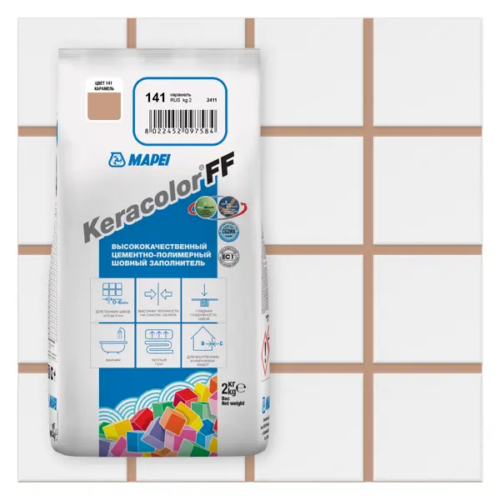 Затирка цементная Mapei Keracolor FF 141 цвет карамель 2 кг