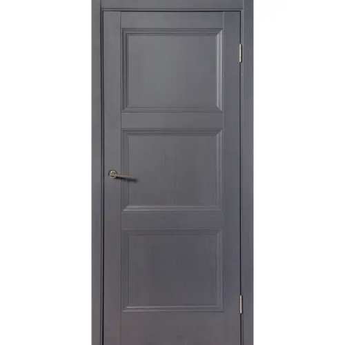 Дверь межкомнатная глухая трилло 90x200 см Hardflex цвет грей легно с замком и петлями