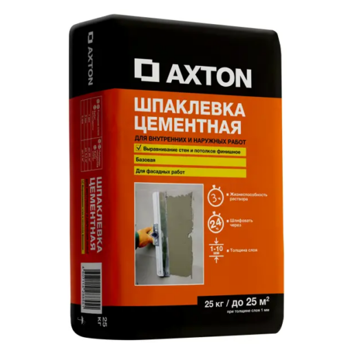Шпаклевка цементная Axton базовая