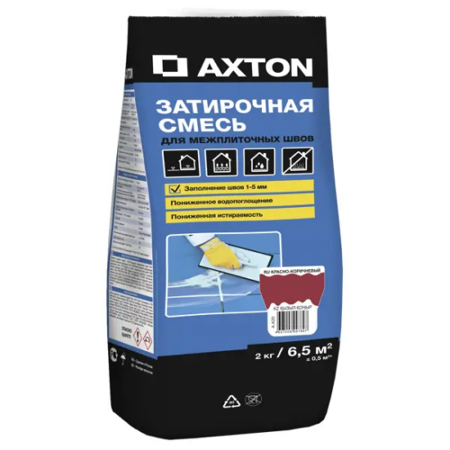 Затирка цементная Axton А.420 цвет красно-коричневый 2 кг