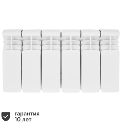 Радиатор секционный Rifar Alum RAL20006 200/90 6 секций боковое подключение алюминий белый
