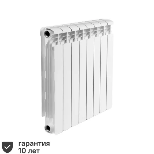 Радиатор секционный Rifar Alum RAL50008 500/90 8 секций боковое подключение алюминий белый