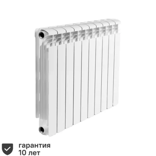 Радиатор секционный Rifar Alum RAL50010 500/90 10 секций боковое подключение алюминий белый