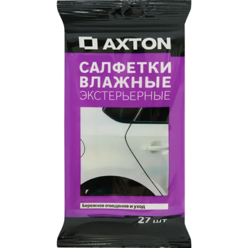 Салфетки влажные для стекол и зеркал Axton