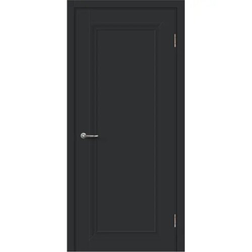 Дверь межкомнатная глухая Нобиле 90x200 см Hardflex цвет антрацит с замком