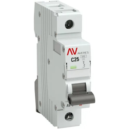 Автоматический выключатель EKF Averes AV-6 1P C25 А 6 кА mcb6-1-25C-av