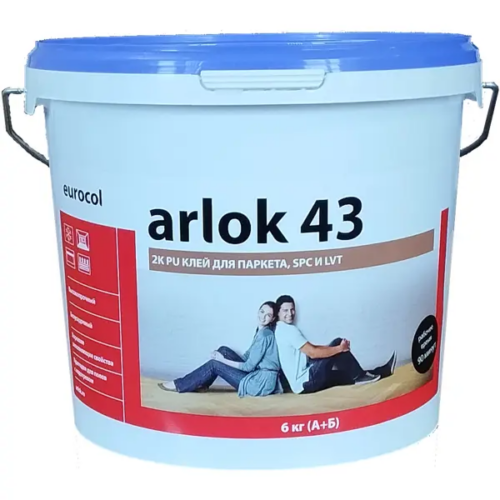 Клей для паркета/SPC/LVT Arlok43 двухкомпонентный 6кг