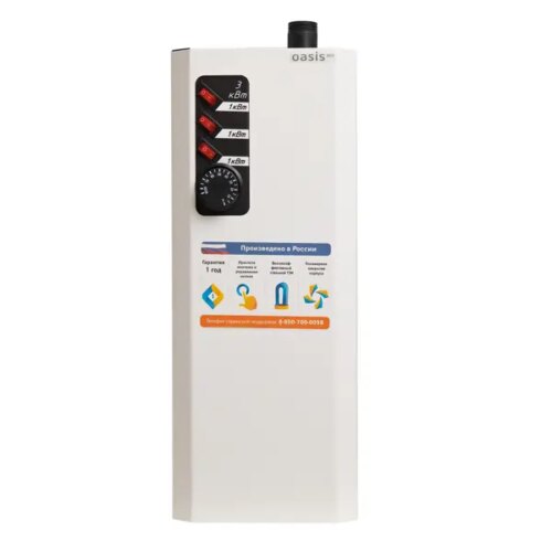 Электрический котел 3 кВт Oasis Eco KN-3 220 В одноконтурный настенный