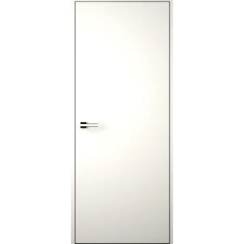 Дверь межкомнатная глухая INVISIBLП 60x200 см эмаль белый с замком