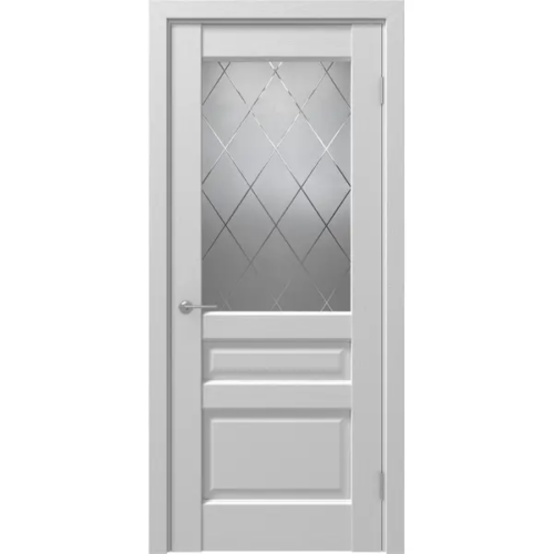 Дверь межкомнатная со стеклом Artens Магнолия 70x200 см ПВХ белый с замком и петлями