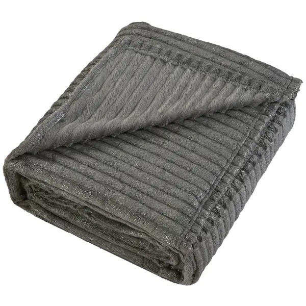 Плед Alitea 180x200 см велсофт цвет графит