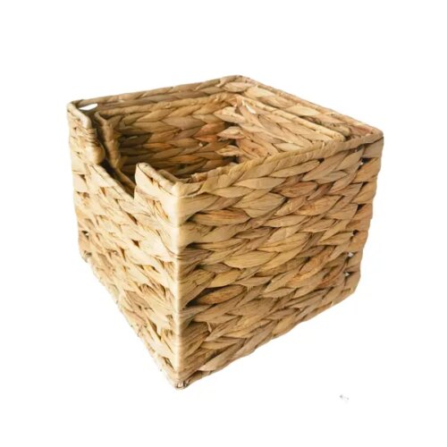 Корзина для хранения 22x18x22 см гиацинт цвет бежевый 2 шт