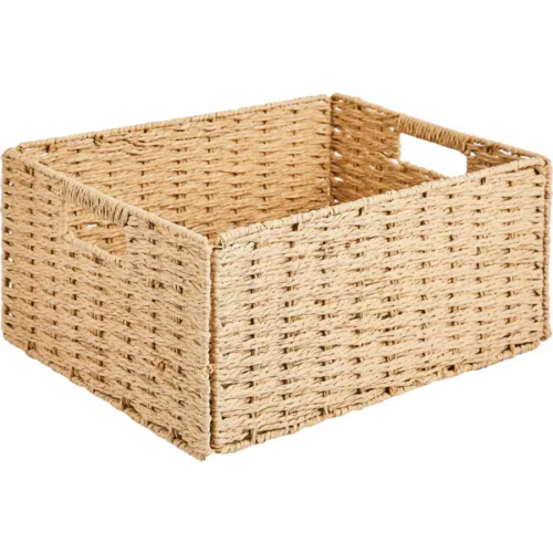 Корзина для хранения 38x18x28 см бумага цвет бежевый