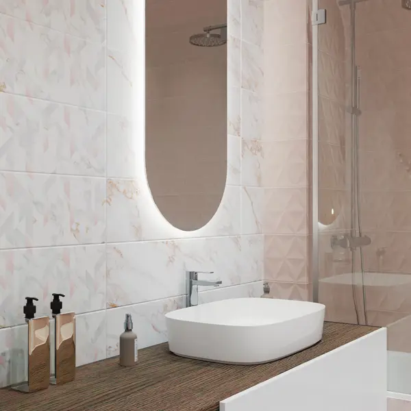 Плитка настенная Mersey Flame A0554V24106 20x40 см 1.6 м² матовая цвет микс
