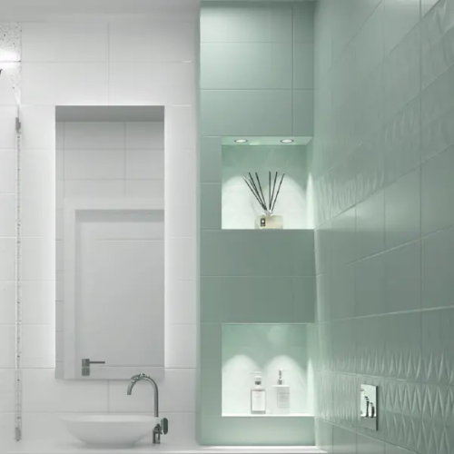 Плитка настенная Mersey Mono A0554G24101 20x40 см 1.6 м² матовая цвет мята