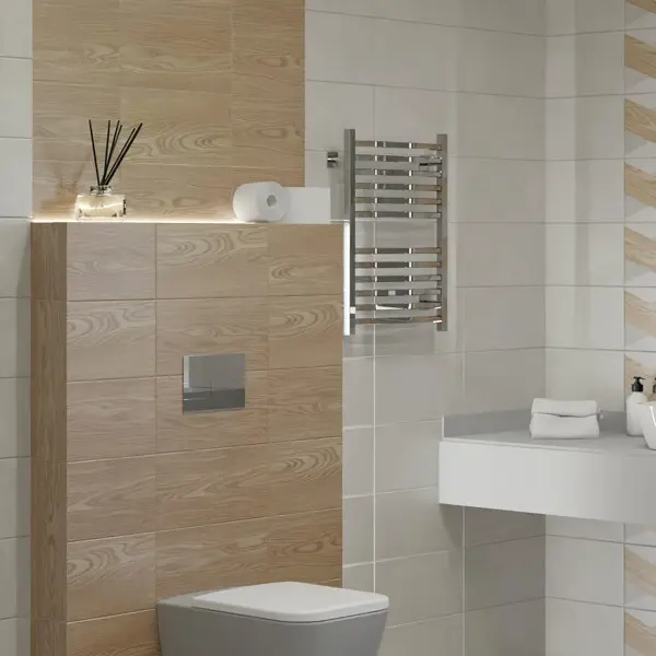 Плитка настенная Mersey Woody A0554D14105 20x40 см 1.6 м² матовая цвет бежевый