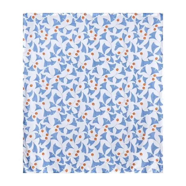 Штора для ванной Verran Ginkgo 630-10 180x200 см цвет синий белый оранжевый