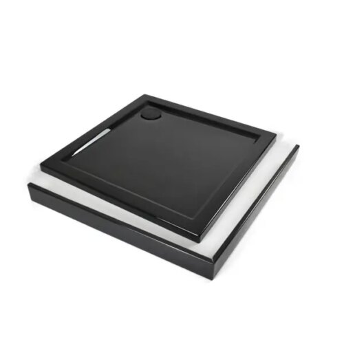 Экран для душевого поддона Metakam Apart Black квадратный 90x90 см