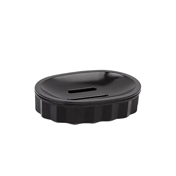 Мыльница Fixsen Diamond Black FX-464-4 пластик цвет черный